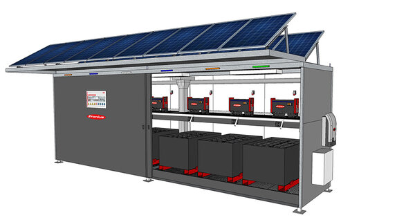 Fronius Batterien im Freien schnell und einfach laden